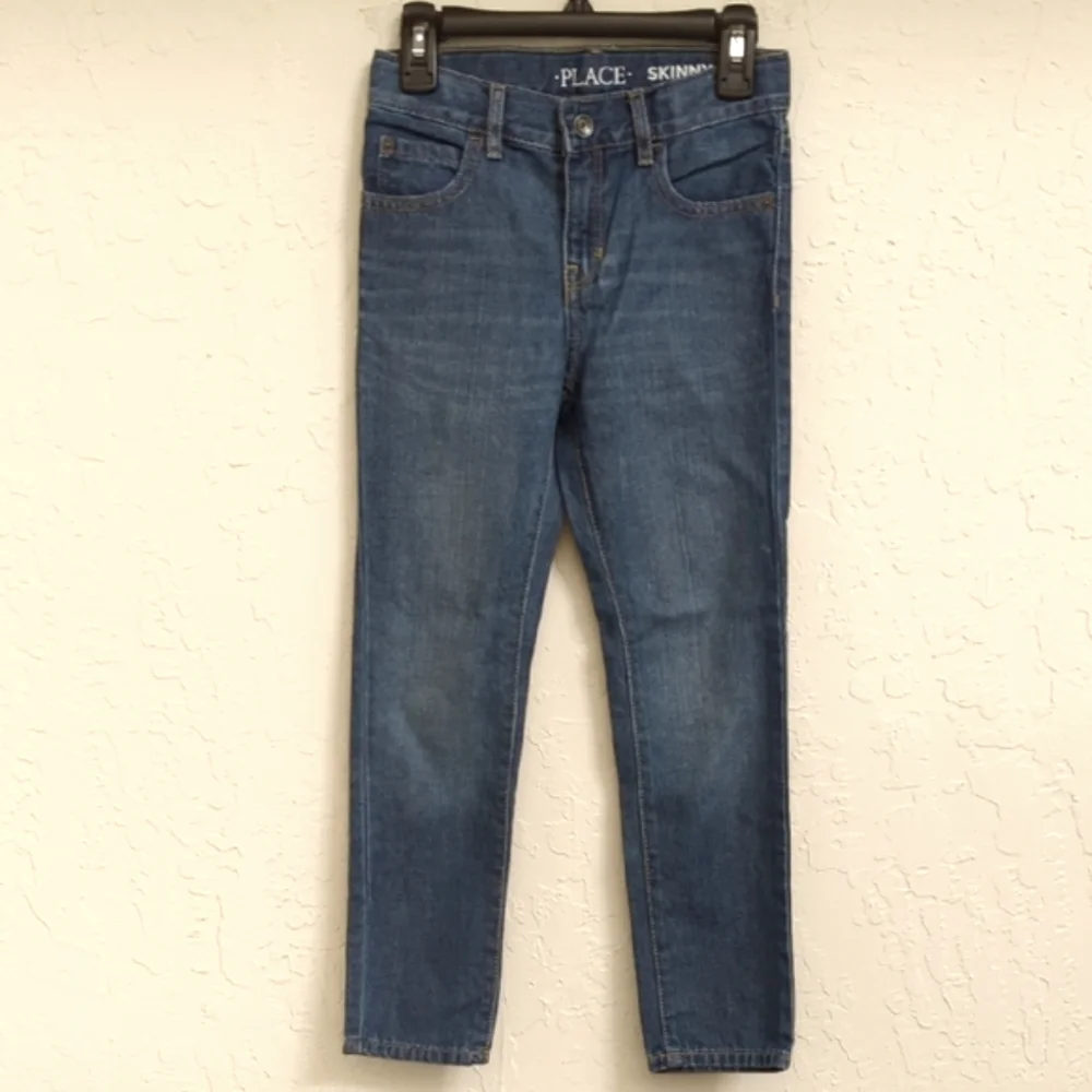 The Children's Place Boys Dark Wash Skinny Jeans Size 6